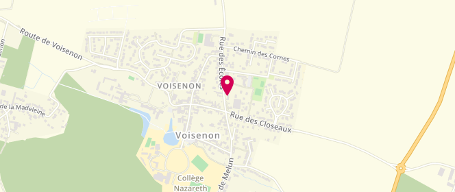Plan de Accueil de loisirs de Voisenon, 8 Rue des Écoles, 77950 Voisenon
