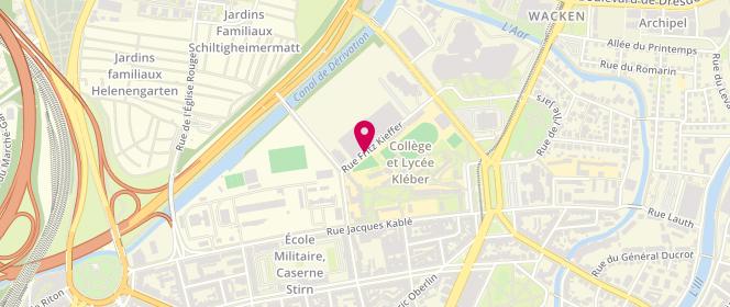 Plan de Accueil de loisirs Stade Universitaire, 5 Rue Fritz Kieffer, 67000 Strasbourg