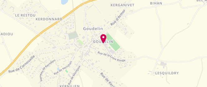 Plan de Accueil de loisirs - Eté AFR Goudelin, 28 Place de l'Eglise - Espace Socio-Culturel, 22290 Goudelin