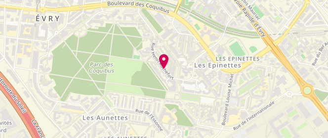 Plan de Accueil de loisirs - La Lanterne - Maternel - Evry, Rue Henri Rochefort, 91000 Évry