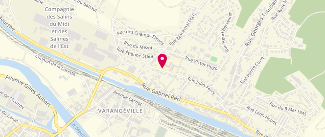 Plan de Centre de loisirs municipal de Varangéville, 9 Rue Jules Ferry, 54110 Varangéville