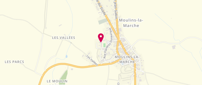 Plan de ACM Moulins la Marche, 1 Rue Flandre Dunkerque, 61380 Moulins-la-Marche