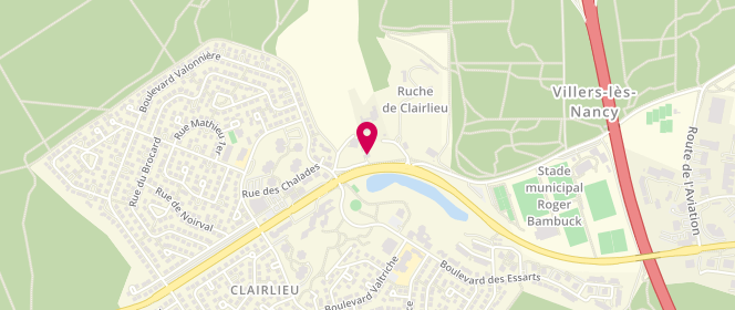 Plan de Accueil de loisirs la Ruche de Clairlieu, 1 Rue de la Sance, 54600 Villers-lès-Nancy