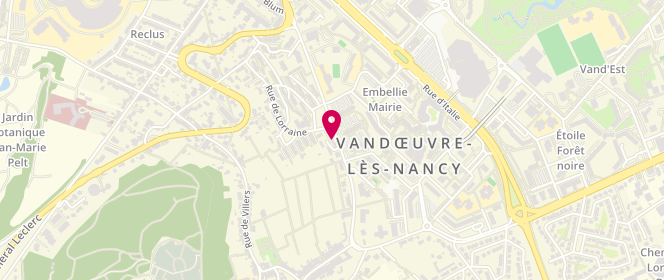 Plan de Accueil de loisirs Espace Jacques Prévert, 1 Rue de Lorraine, 54500 Vandœuvre-lès-Nancy