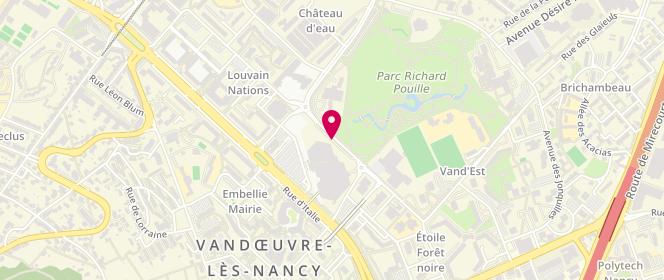 Plan de Accueil de loisirs Sports et Loisirs de Vandoeuvre, Rue de Gembloux, 54500 Vandœuvre-lès-Nancy
