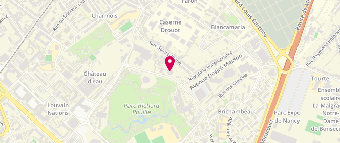 Plan de MJC Centre Social Nomade, 8 Rue de Norvège, 54500 Vandœuvre-lès-Nancy