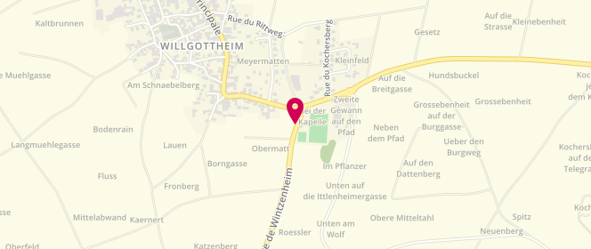 Plan de Accueil de loisirs Willgotheim, 11 Route de Wintzenheim, 67370 Willgottheim