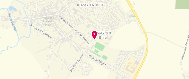 Plan de Accueil de loisirs Elémentaire Les Oursons, Rue Saint Roch, 77540 Rozay-en-Brie