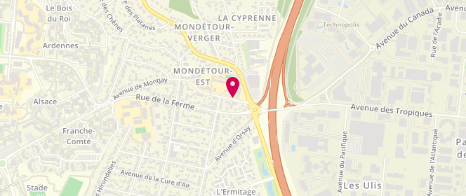 Plan de Accueil de loisirs Mondétour, 2 Avenue de Montjoy, 91400 Orsay