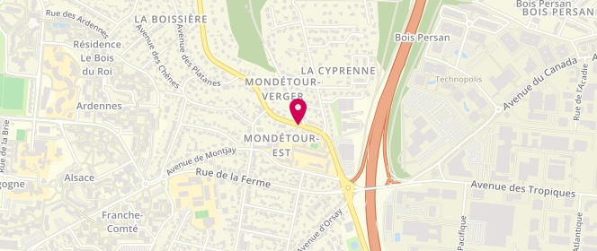 Plan de Accueil de loisirs Mondétour, 74 Route de Montlhéry, 91400 Orsay