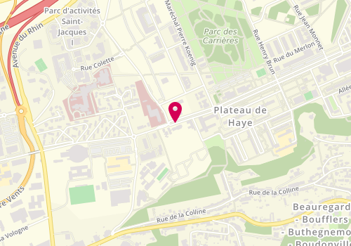 Plan de Centre'Social CAF la Clairière, 1195 Avenue Raymond Pinchard, 54000 Nancy