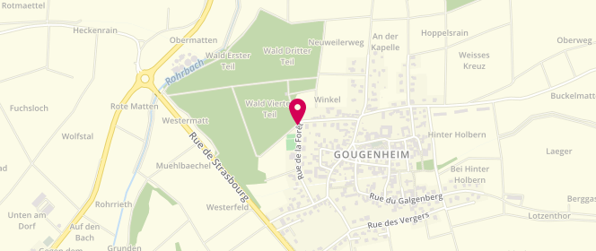 Plan de Accueil périscolaire Cantine Gougenheim, 13 Rue de la Forêt, 67270 Gougenheim