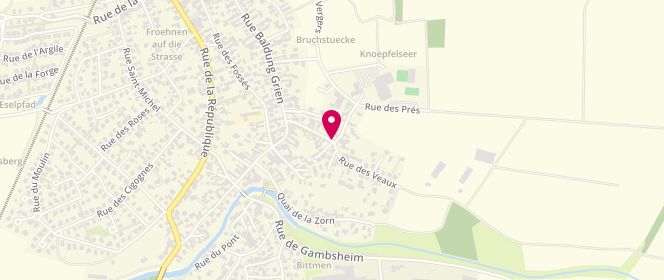 Plan de périscolaire Weyersheim, 9 Rue des Prés, 67720 Weyersheim