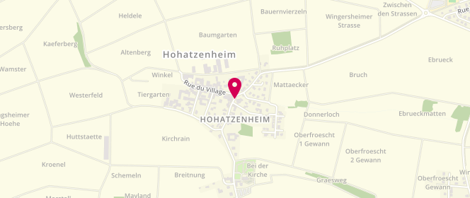 Plan de périscolaire Hohatzenheim, 1 Rue de l'Église, 67170 Wingersheim-les-Quatre-Bans