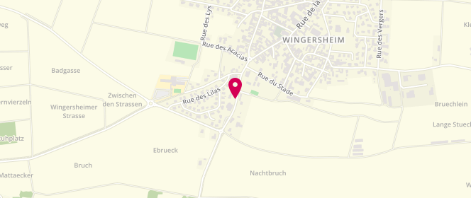 Plan de Accueil de loisirs Jeunesse Wingersheim, Route de Mittelhausen, 67170 Wingersheim-les-Quatre-Bans