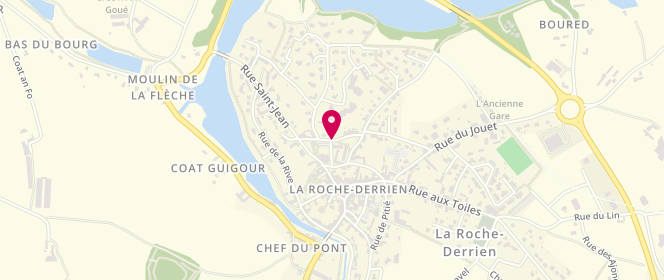 Plan de Accueil de loisirs Garderie périscolaire La Roche Derrien, Place du Pouliet, 22450 La Roche-Derrien