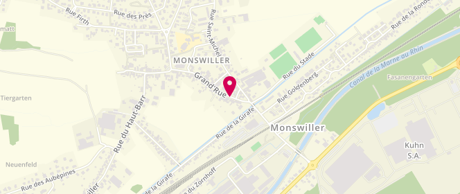 Plan de Accueil de loisirs la Passerelle Monswiller, 7 Rue Grand'rue, 67700 Monswiller