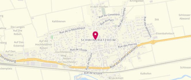 Plan de Accueil périscolaire Cantine Schwindratzheim, 25 Rue de la Zorn, 67270 Schwindratzheim