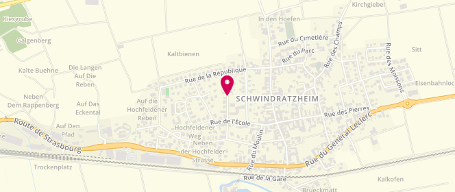 Plan de Accueil de loisirs périscolaire Schwindratzheim, Rue Louis Pasteur, 67270 Schwindratzheim