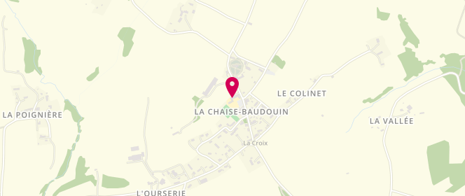 Plan de Accueil de loisirs de la Chaise Baudouin, 13 Rue Baudouin de Mosles, 50370 La Chaise-Baudouin