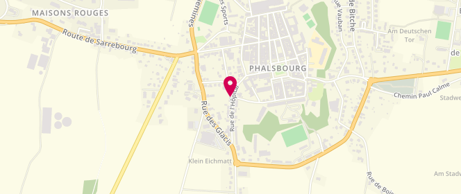 Plan de Mairie de Phalsbourg - périscolaire, 2 Rue de l'Hopital, 57370 Phalsbourg