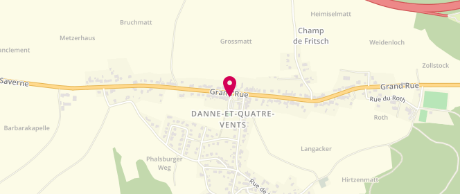 Plan de Mairie De Danne Et Quatre Vents - périscolaire, 1 Place de la Mairie, 57370 Danne-et-Quatre-Vents