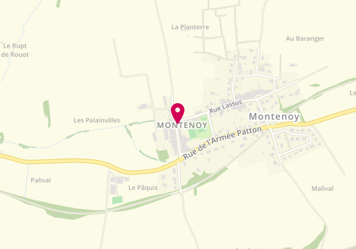 Plan de Mairie De Montenoy, 1 Rue de la Halle, 54760 Montenoy