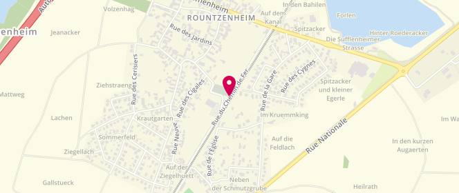 Plan de périscolaire Aficel Section Rountzenheim-Auenheim, 4 Rue du Chemin de Fer, 67480 Rountzenheim-Auenheim