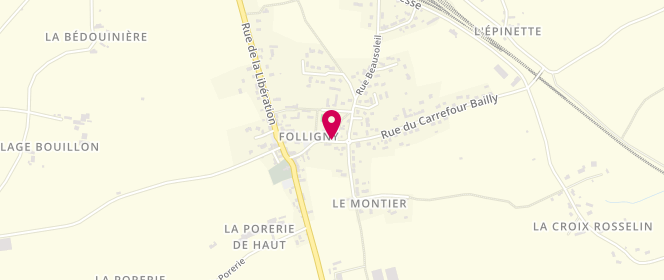 Plan de Accueil de loisirs De Folligny, 15 Rue des Ecoles, 50320 Folligny