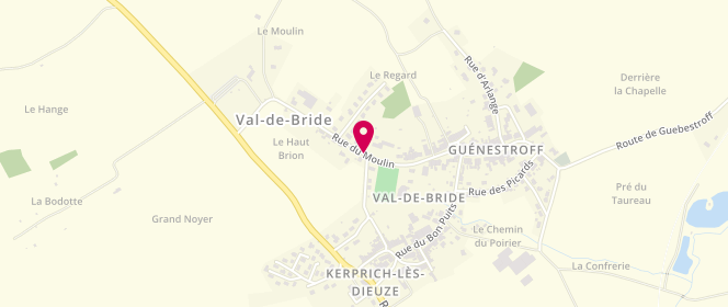 Plan de Fdfr Val-De-Bride - périscolaire/extrascolaire, Rue du Moulin, 57260 Val-de-Bride