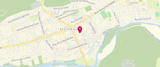 Plan de Accueil de loisirs adolescents d'Ezy sur Eure, Rue de la République, 27530 Ézy-sur-Eure