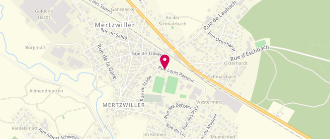 Plan de Accueil périscolaire Mertzwiller, 8 Rue Pasteur, 67580 Mertzwiller