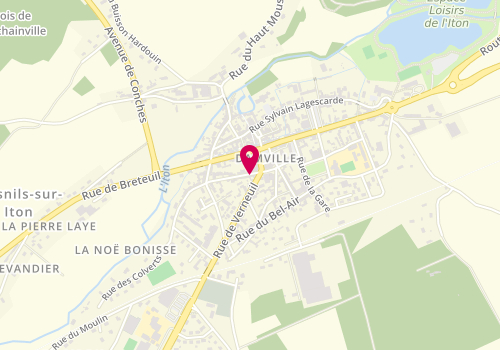 Plan de MJC, 28 Rue des Rempars, 27240 Mesnils-sur-Iton