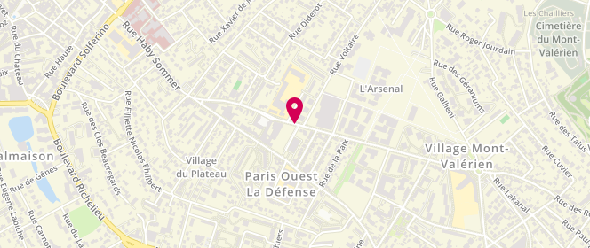 Plan de Club Plateau, 44 Rue Bons Raisins, 92500 Rueil-Malmaison