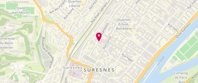 Plan de Estienne d'Orves (Elémentaire / Maternelle), 47 Rue Carnot, 92150 Suresnes