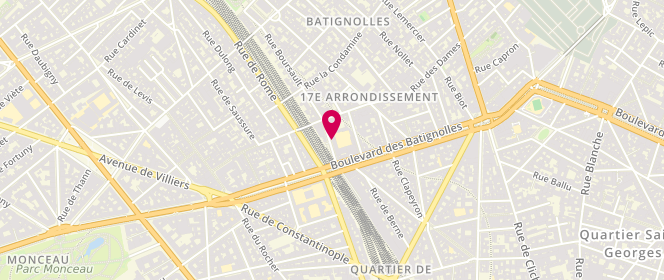 Plan de Boursault -Alsh Municipal- Elementaire, 10 Rue Boursault, 75017 Paris