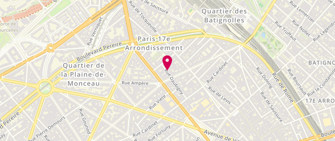 Plan de Association Foyer Daubigny - Alsh Associatif, 28 Rue Daubigny, 75017 Paris