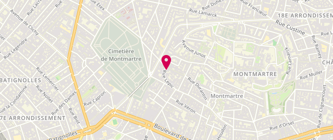 Plan de Lepic - Alsh Municipal - Elementaire, 62 Rue Lepic, 75018 Paris