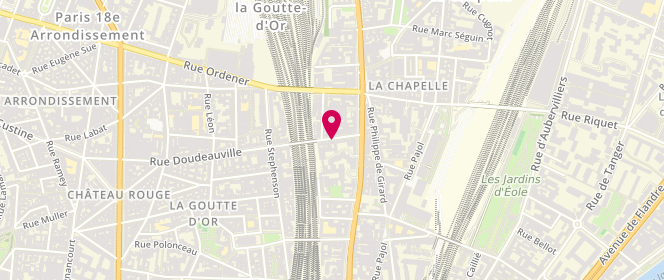 Plan de Doudeauville - Alsh Municipal - Elementaire, 7 Rue Doudeauville, 75018 Paris