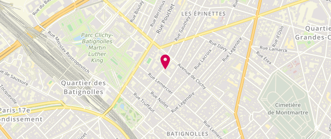 Plan de Brochant / Lemercier - Alsh Municipal - Maternel / Elementaire, 28 Rue Brochant, 75017 Paris