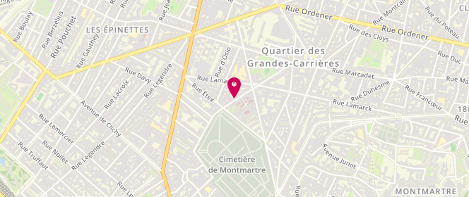Plan de Carpeaux - Alsh Municipal - Maternel, 5/7 Rue Carpeaux, 75018 Paris