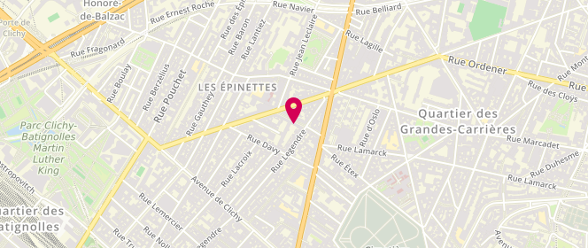 Plan de Capitaine Lagache - Alsh Municipal - Maternel / Elementaire, 19 Rue du Capitaine Lagache, 75017 Paris