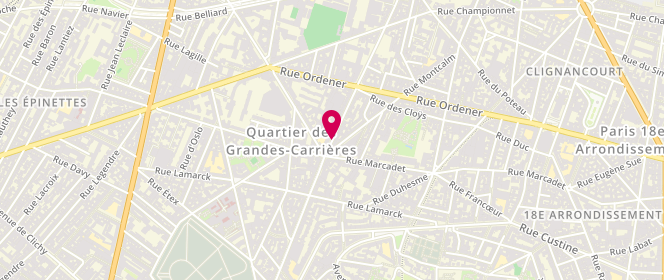 Plan de Damremond / Vauvenargue - Alsh Municipal - Maternel / Elementaire, 65 / 67 Rue Damremond, 75018 Paris