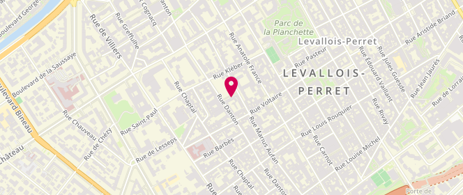 Plan de Centre de loisirs Maternel Anatole France, 2 Rue Bara, 92300 Levallois-Perret