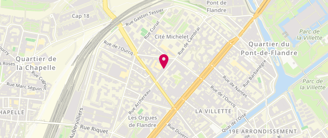 Plan de Archereau - Alsh Municipal - Maternel, 58 / 63 Rue Archereau, 75019 Paris