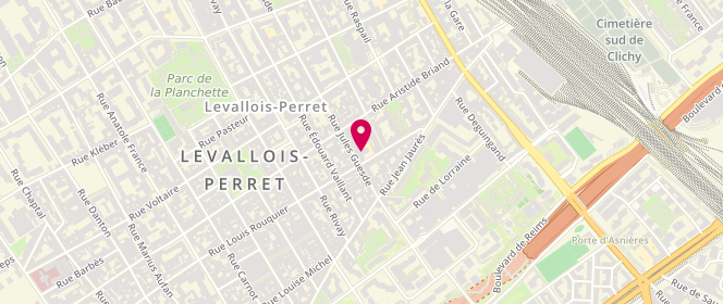 Plan de Centre de loisirs maternel Jules Ferry, 123 Rue Louis Rouquier, 92300 Levallois-Perret