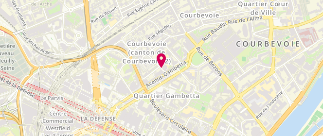 Plan de Charles Perrault, 6 Rue Carnot, 92400 Courbevoie