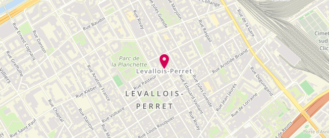 Plan de Centre de loisirs Jean de la Fontaine, 55 Rue Rivay, 92300 Levallois-Perret