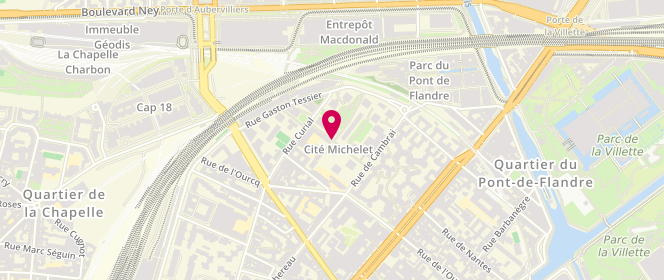 Plan de Colette Magny - Alsh Municipal - Maternel / Elementaire, 15 Rue Colette Magny, 75019 Paris