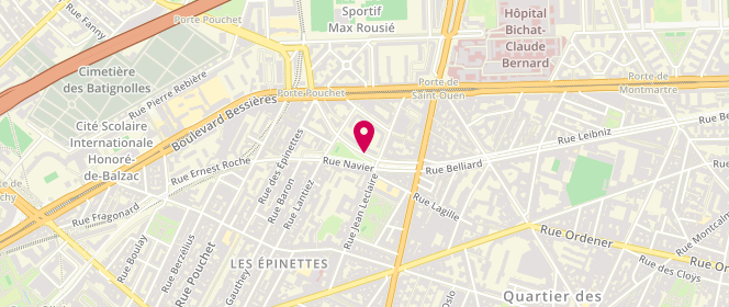 Plan de Des Epinettes, 18 / 20 Rue Jacques Kellner, 75017 Paris